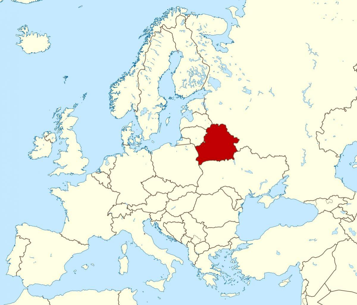 Belorusija lokacijo na zemljevidu sveta