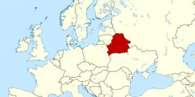 Belorusija lokacijo na zemljevidu sveta